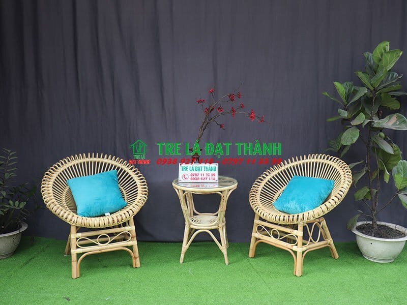 Bộ Bàn Ghế Mây Uống Trà - BBGMUT003